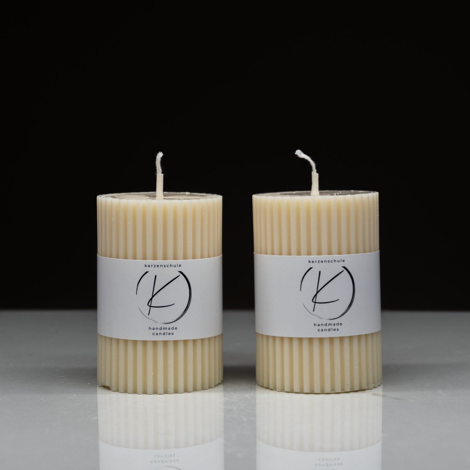 Rillenkerze B | Deko-Kerze aus Rapswachs