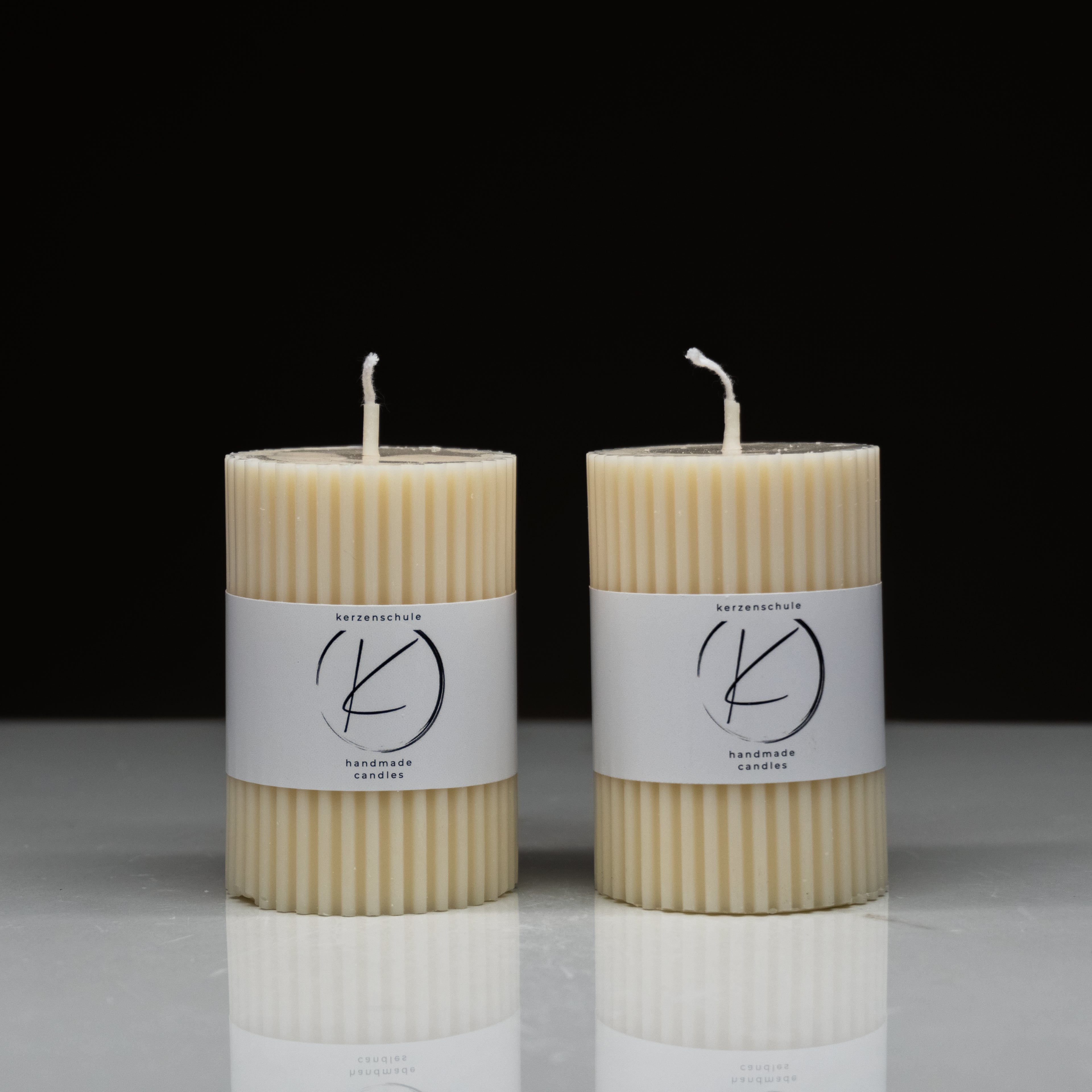 Rillenkerze B | Deko-Kerze aus Rapswachs