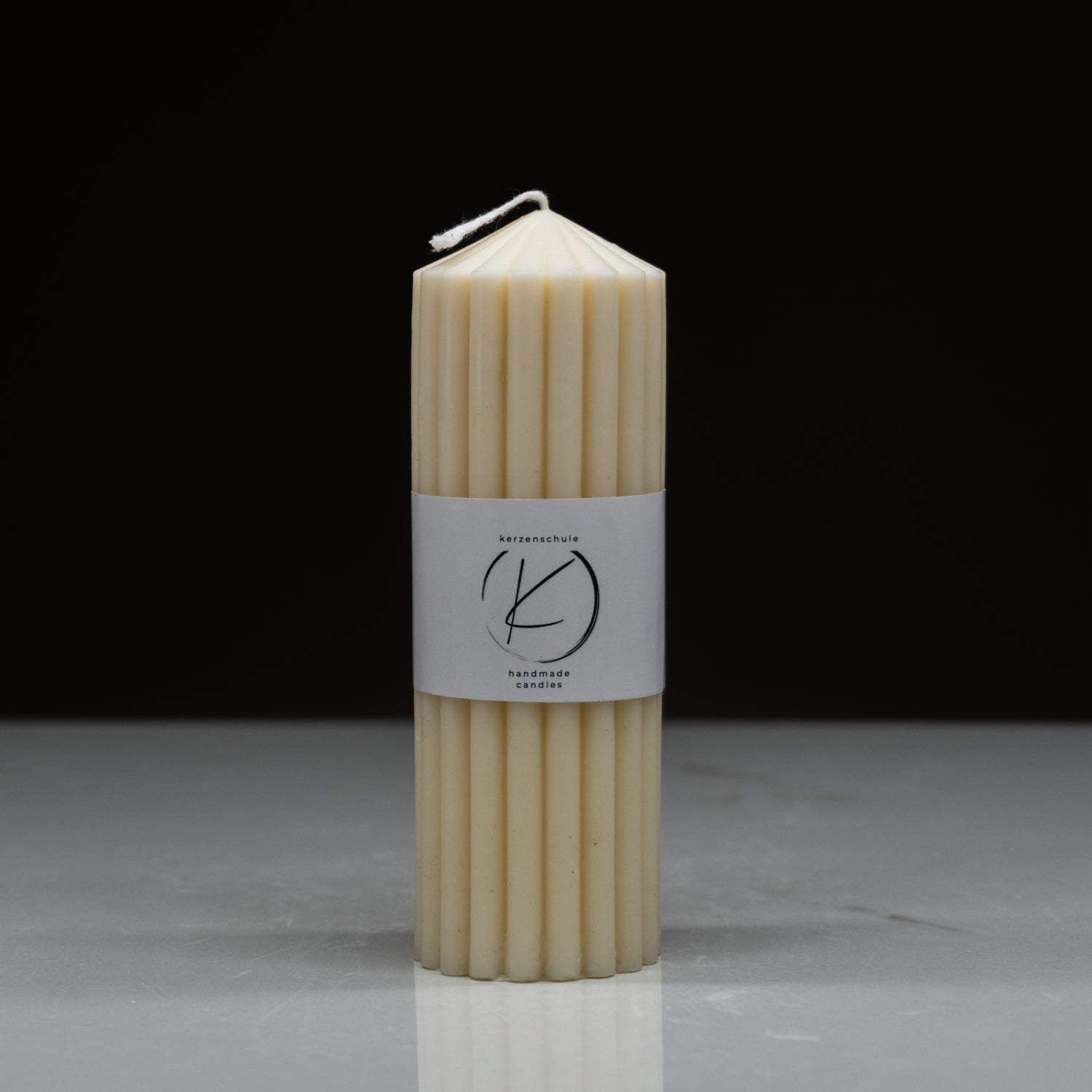 Rillenkerze A | Deko-Kerze aus Rapswachs