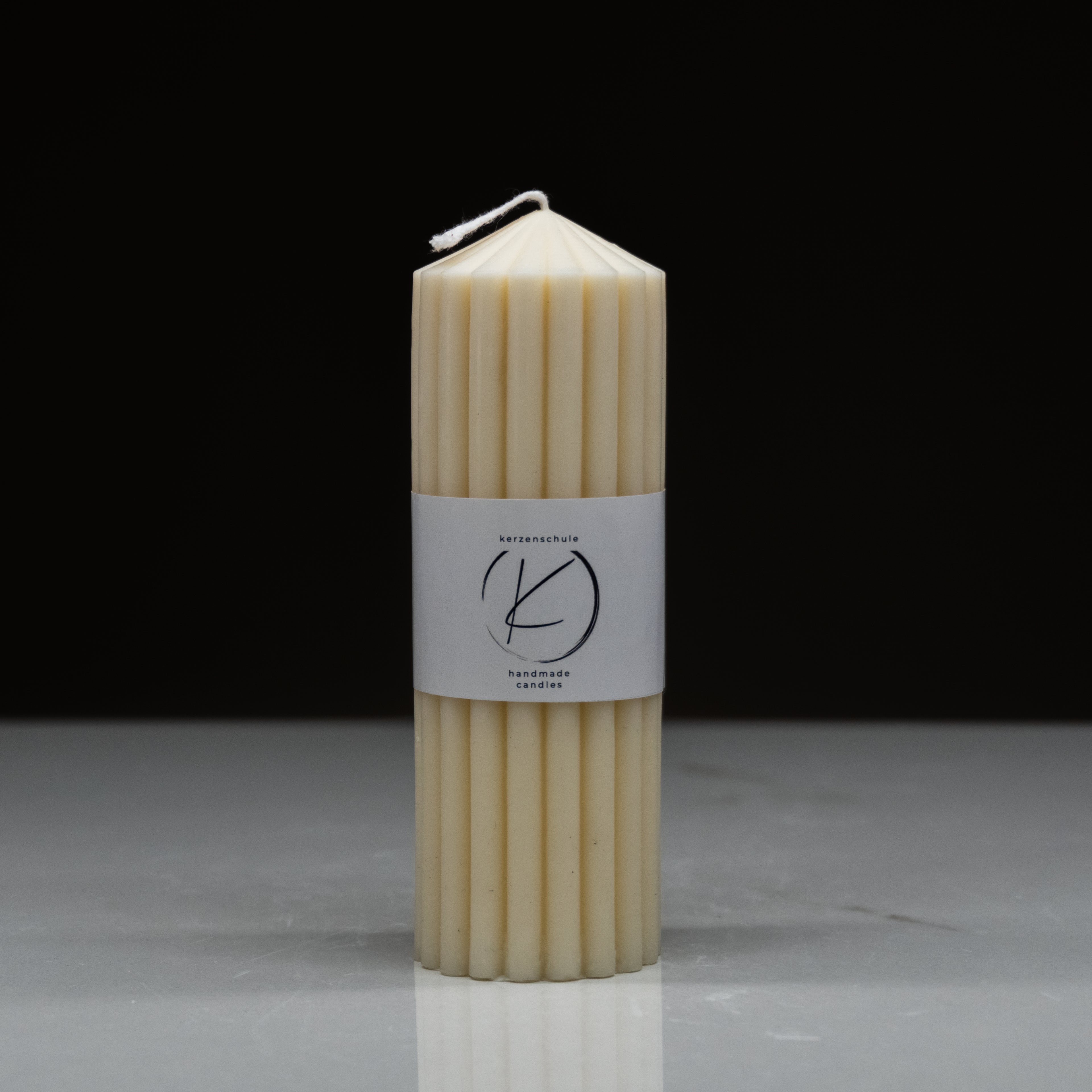 Rillenkerze A | Deko-Kerze aus Rapswachs