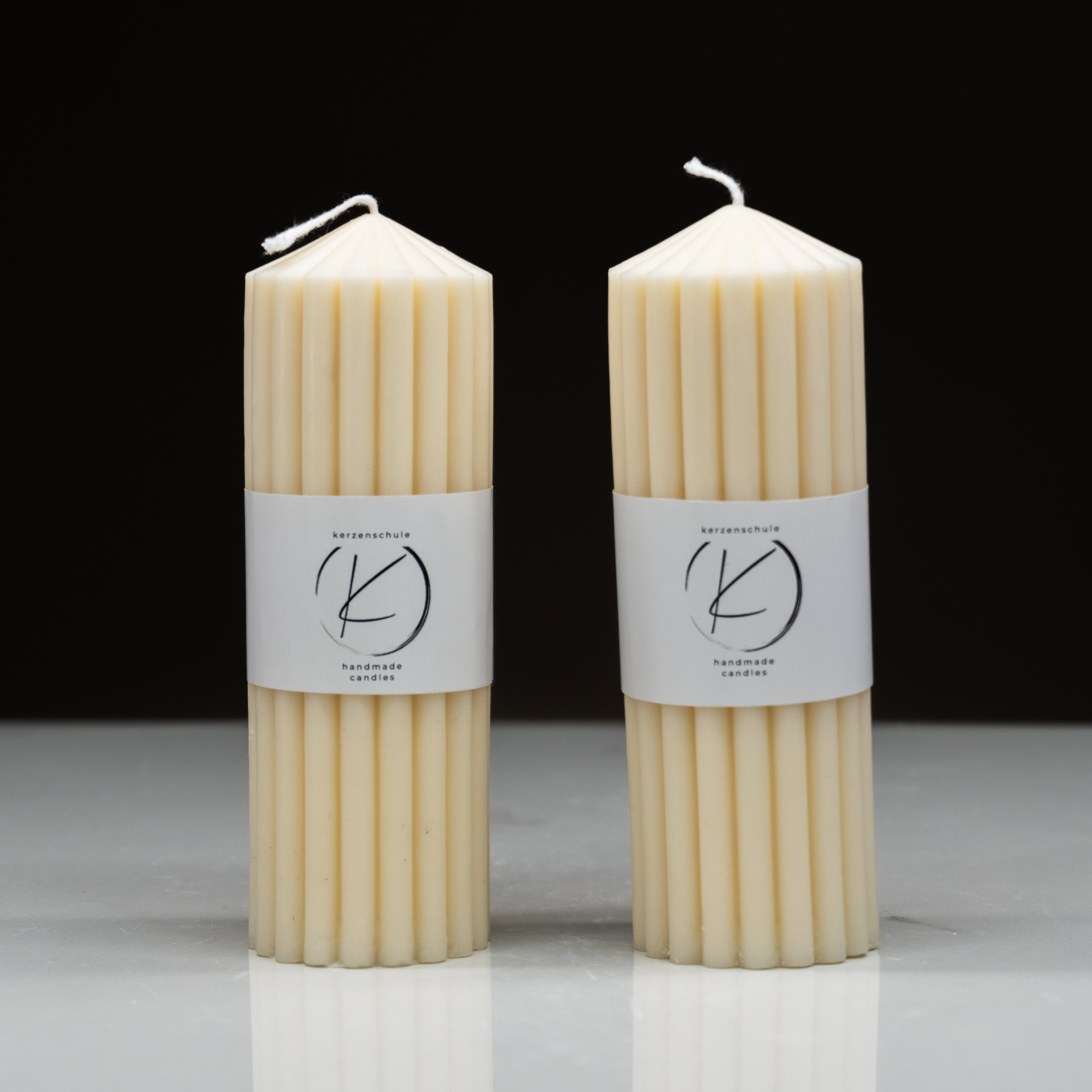 Rillenkerze A | Deko-Kerze aus Rapswachs