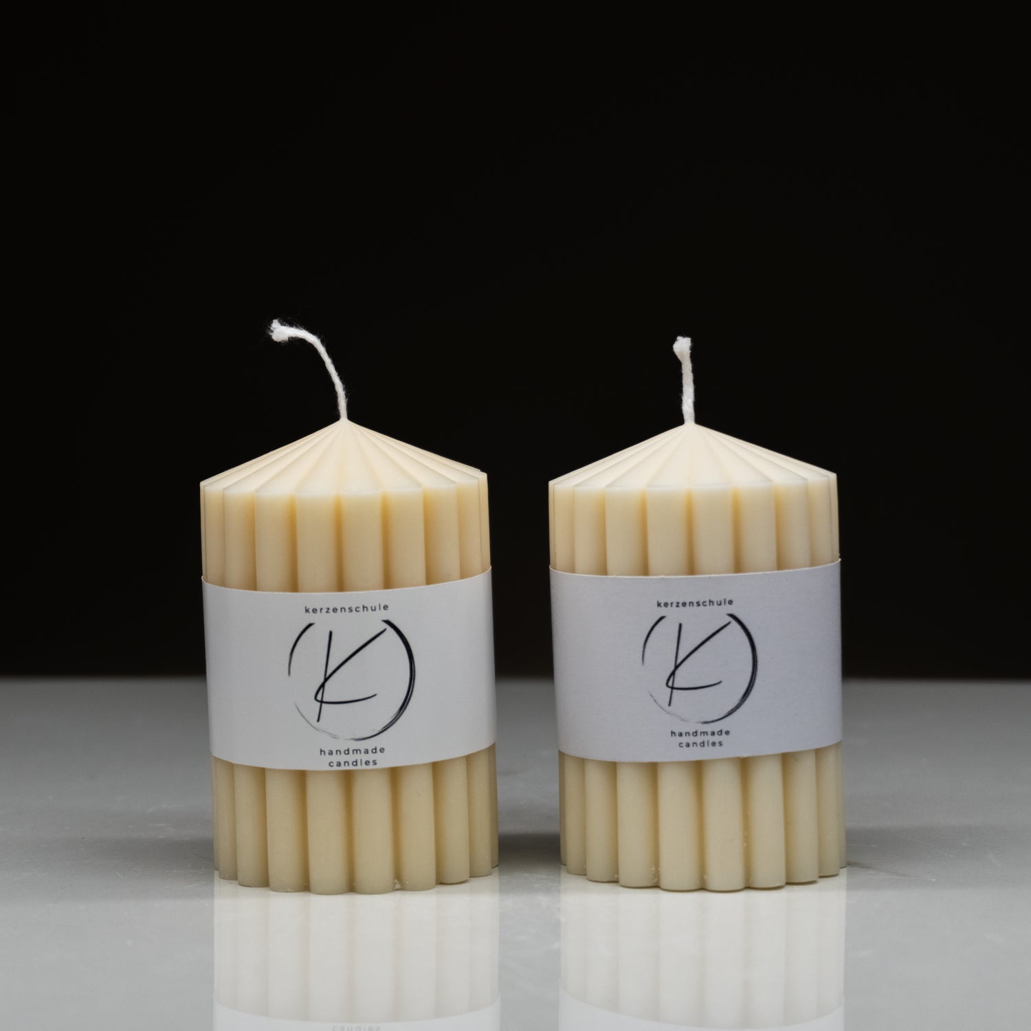 Rillenkerze A | Deko-Kerze aus Rapswachs