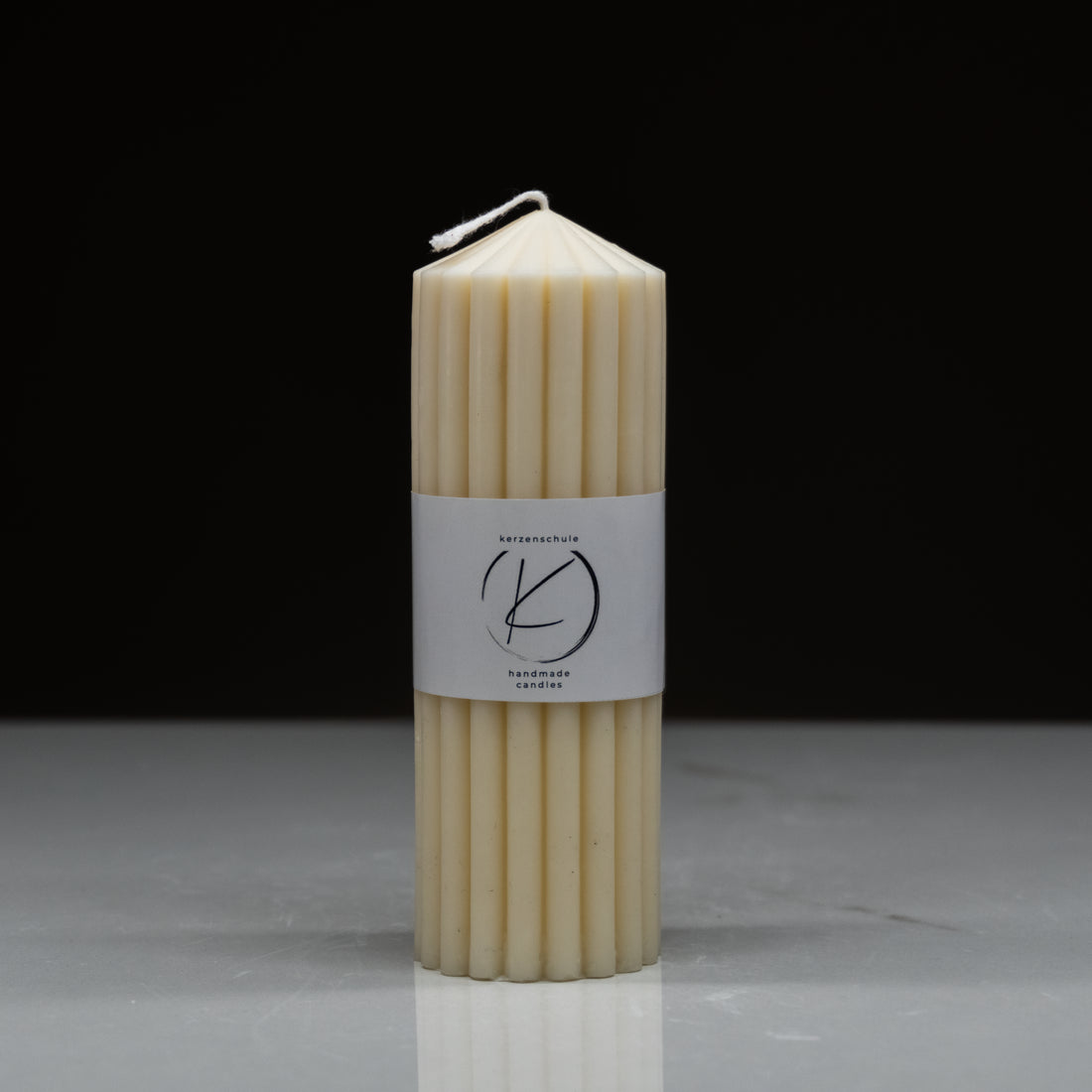 Rillenkerze A | Deko-Kerze aus Rapswachs