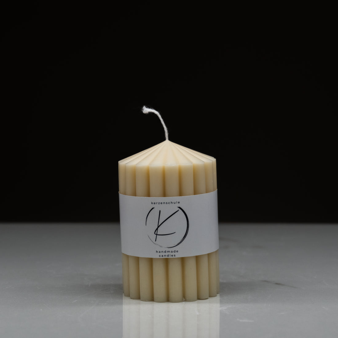 Rillenkerze A | Deko-Kerze aus Rapswachs
